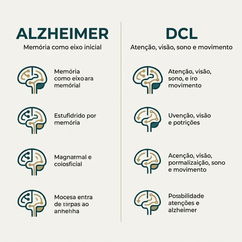 Diferenças entre Alzheimer e Demência com Corpos de Lewy