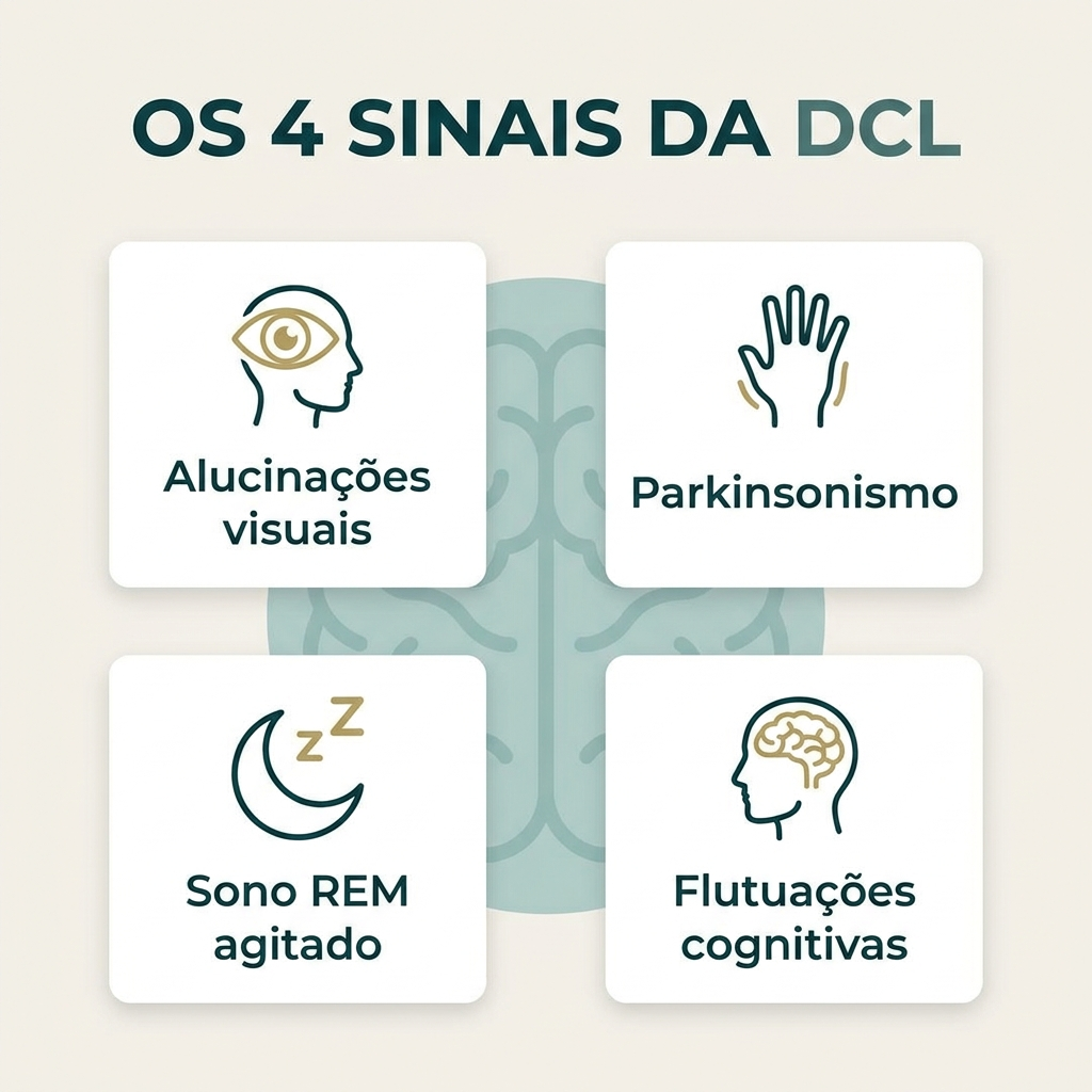 Os 4 Sinais da Demência com Corpos de Lewy