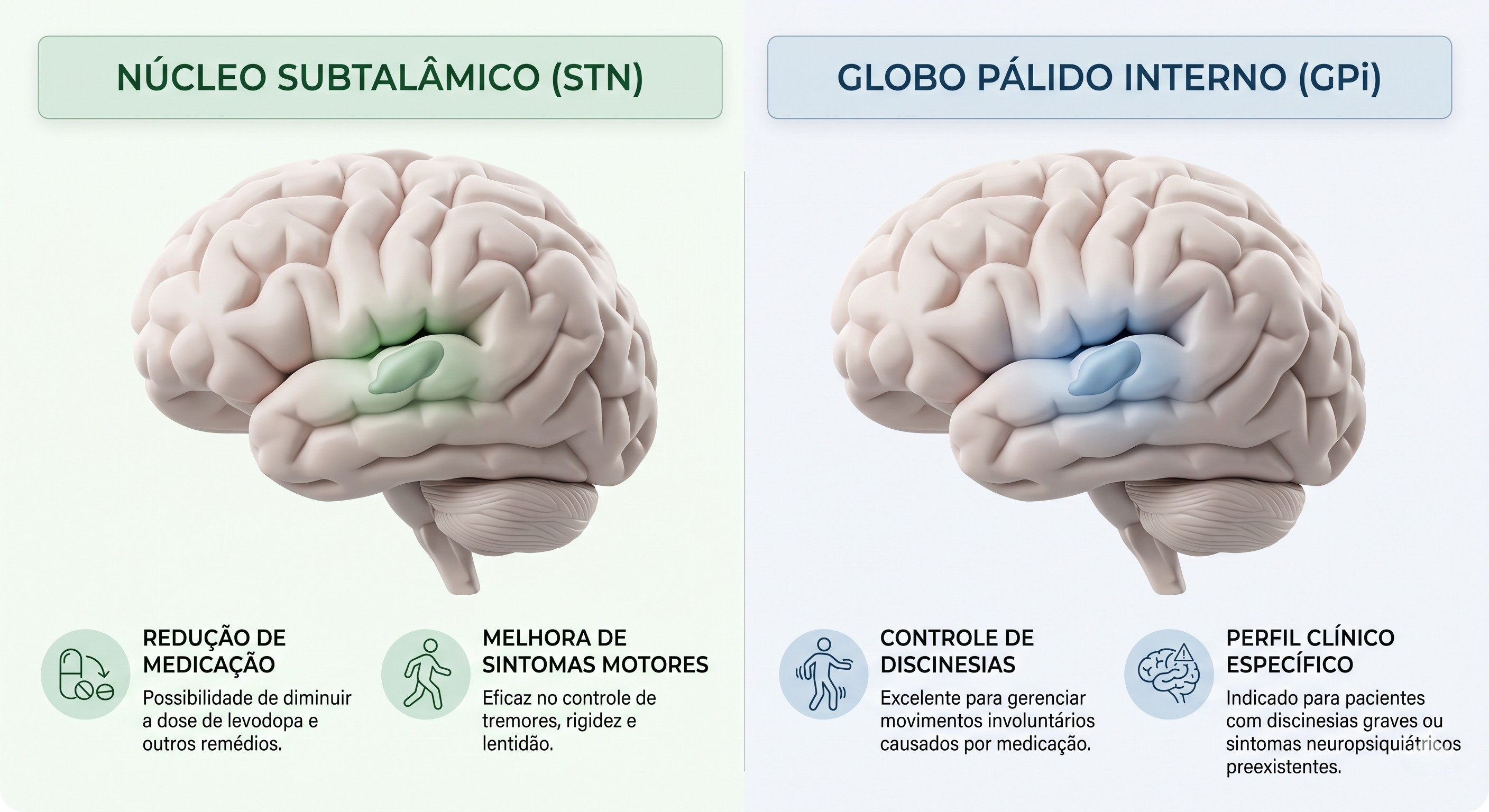 STN versus GPi - Comparativo anatômico